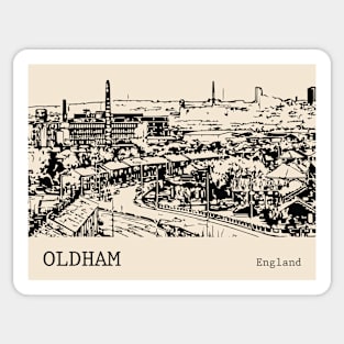 Oldham England Sticker